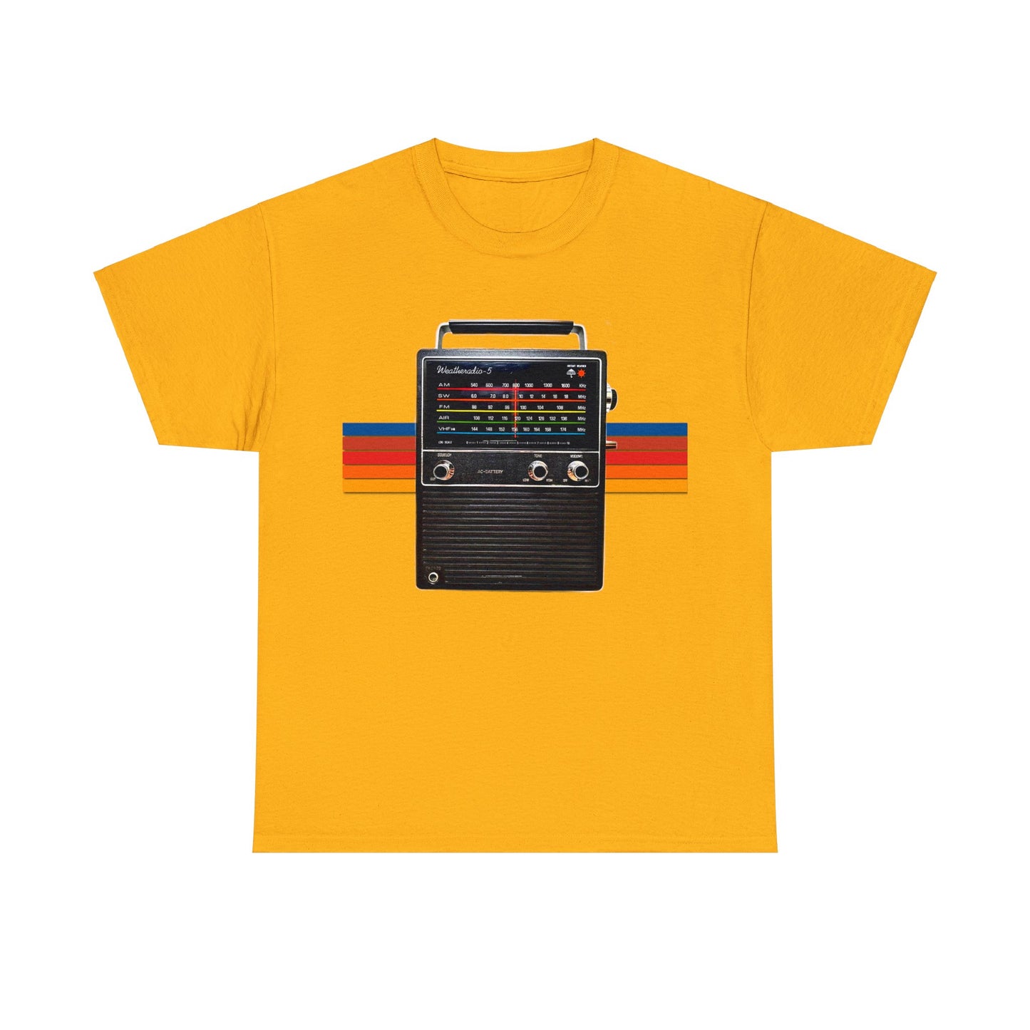 Vintage Retro 1970s AM FM Shortwave Radio Heavy Cotton Tee