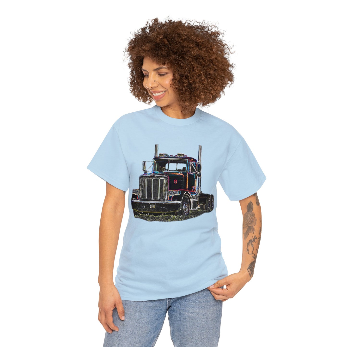 Pete Truck, Bobtail Truck, Trucker Gift, 18 Wheeler Heavy Cotton Tee