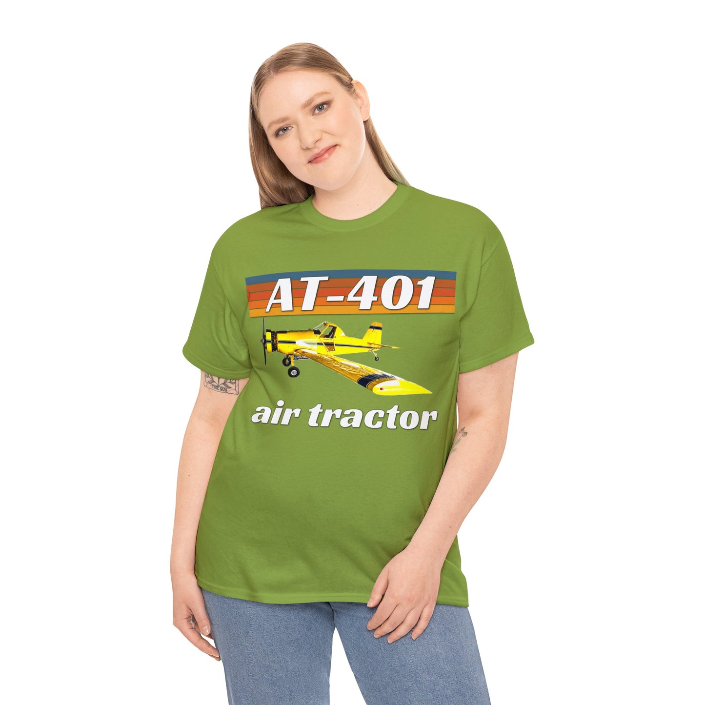 AT 401 Crop Duster Plane, Air Tractor Airplane, Farming Airplane Heavy Cotton Tee