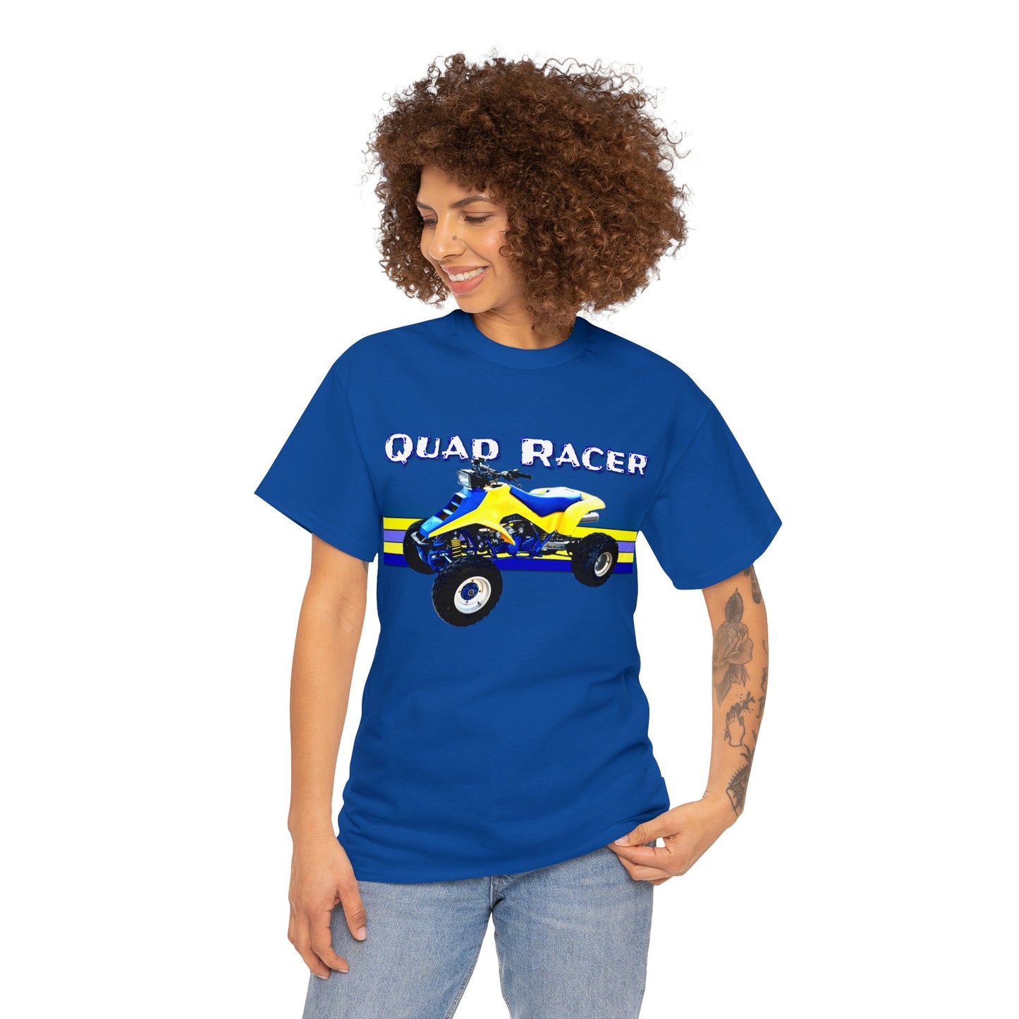 Quad Racer Quad ATV, Banshee Four Wheeler, Quad Bike Heavy Cotton Tee