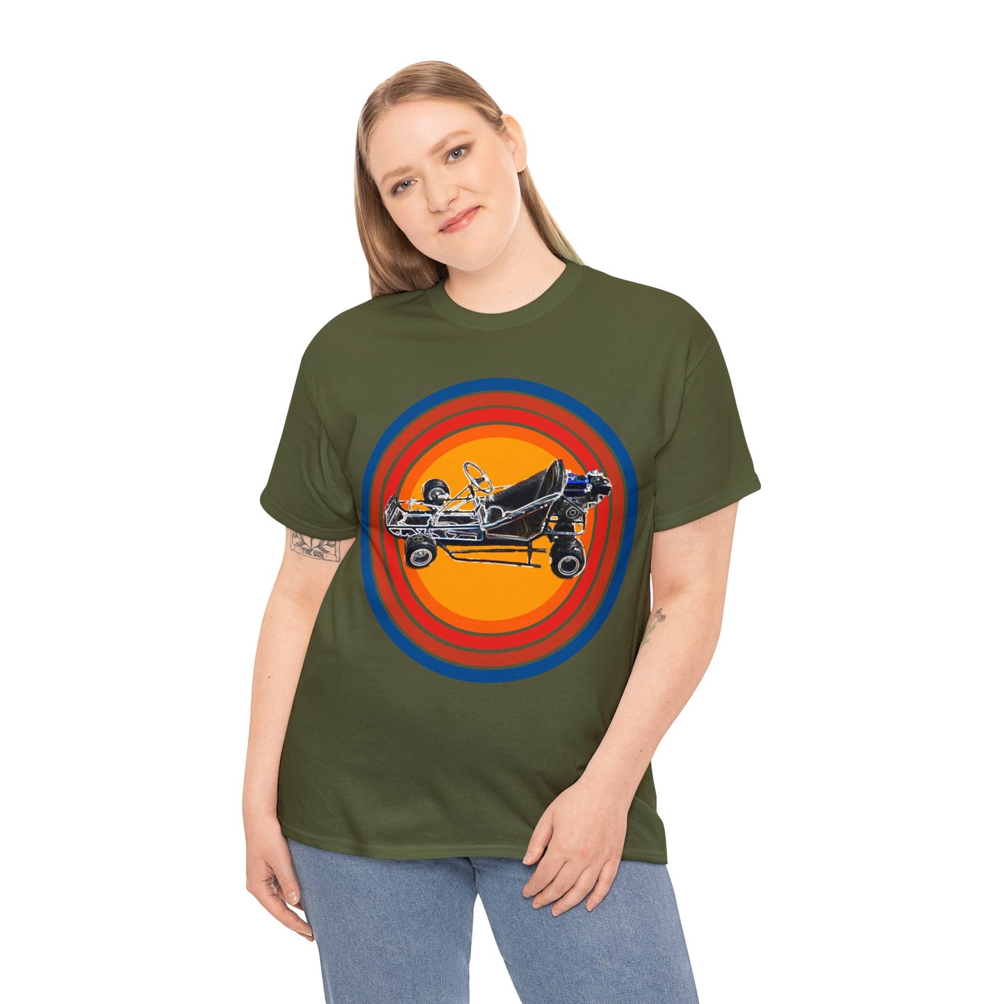 Go Cart. Vintage Go Kart, Retro Go Cart, Fast Go Cart Heavy Cotton Tee