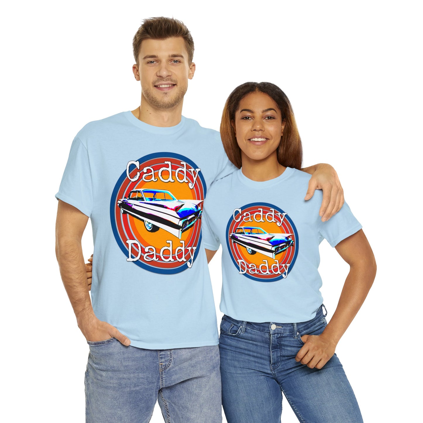 Cadillac, Vintage Car, Caddy Daddy, Retro DeVille Heavy Cotton Tee