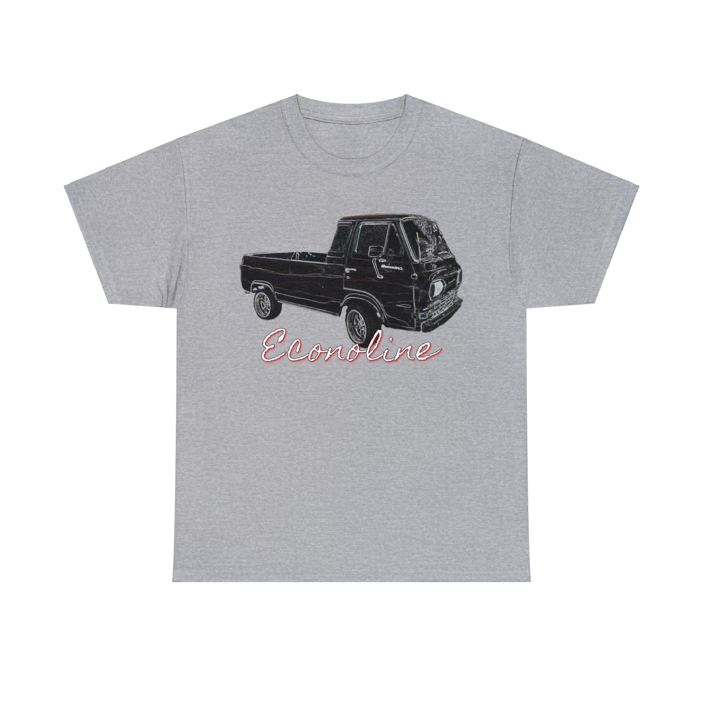 Econoline Pickup Truck, Vintage Pickup Truck, Old School Pickup Heavy Cotton Tee