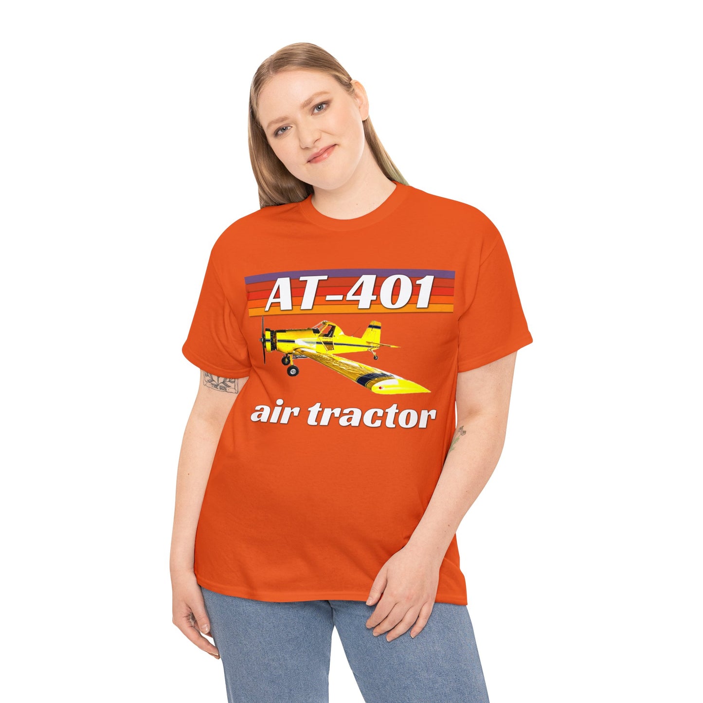 AT 401 Crop Duster Plane, Air Tractor Airplane, Farming Airplane Heavy Cotton Tee