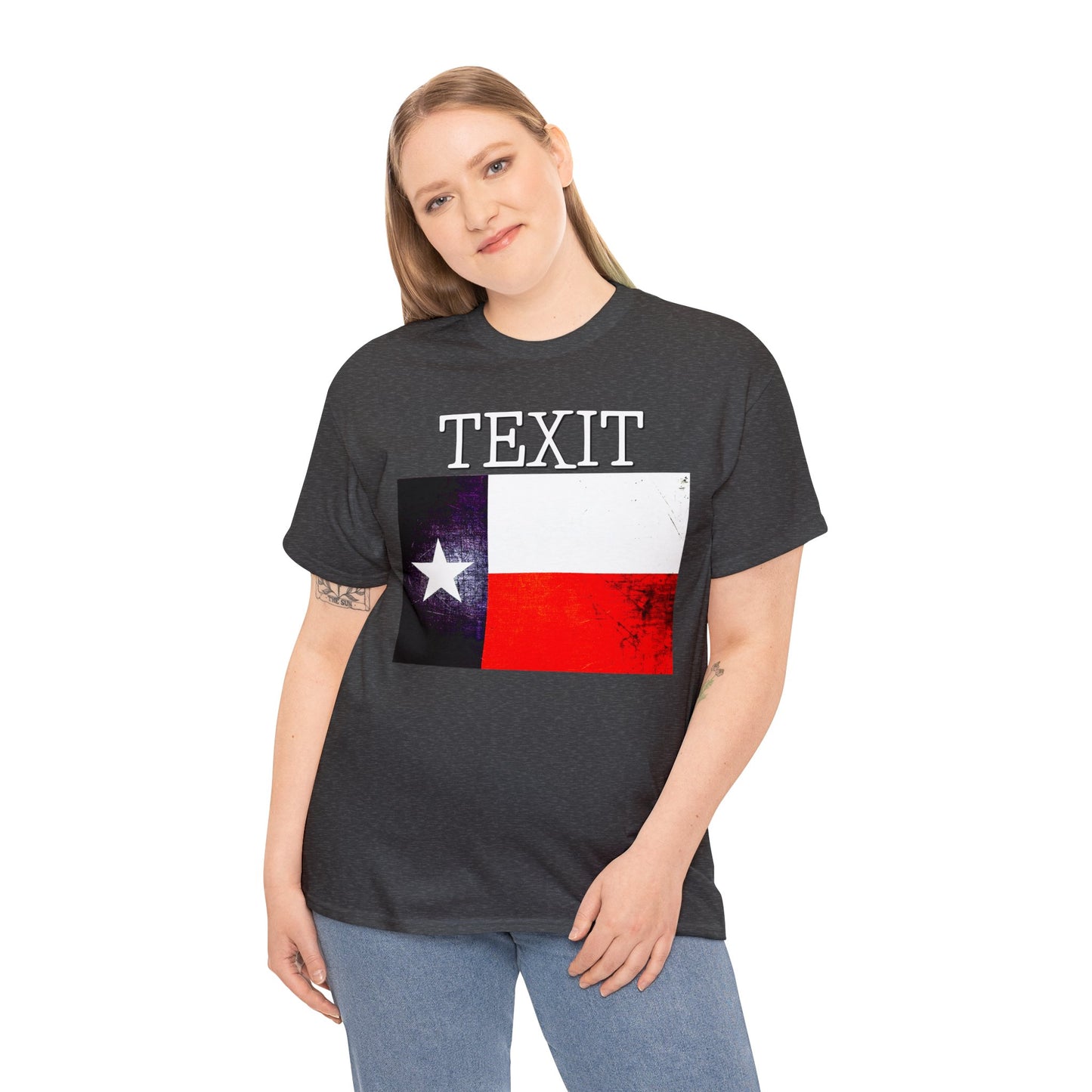 Texit Texas Flag Texas Independence Heavy Cotton Tee