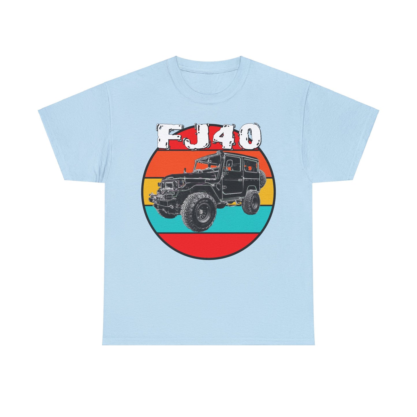 FJ 40 4x4 Off Road Truck Vintage Retro Heavy Cotton Tee