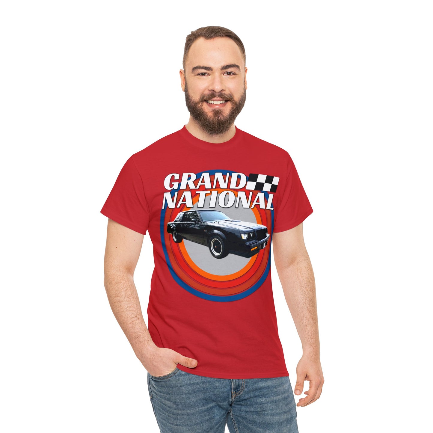 Grand National Muscle Car, Vintage American Muscle Car Heavy Cotton Tee