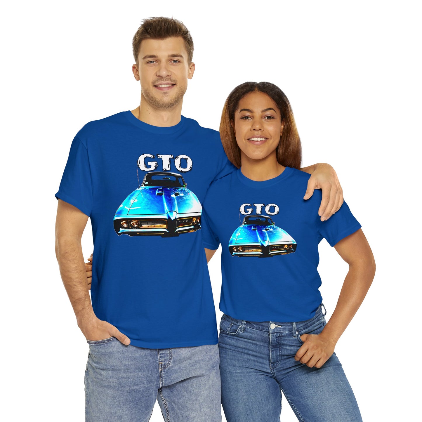 GTO American Muscle Car Vintage Retro Pontiac Heavy Cotton Tee