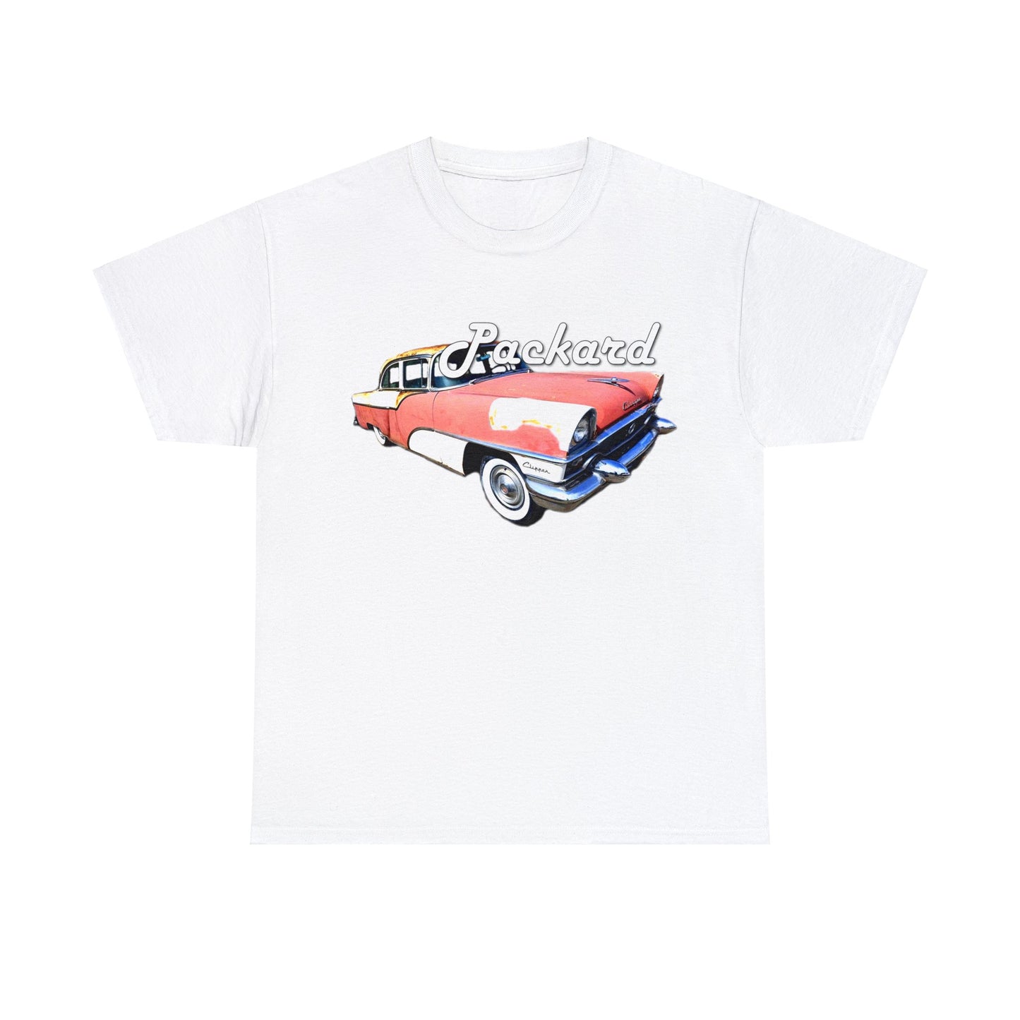 Packard Clipper, Vintage Car, Retro American Automobile Heavy Cotton Tee