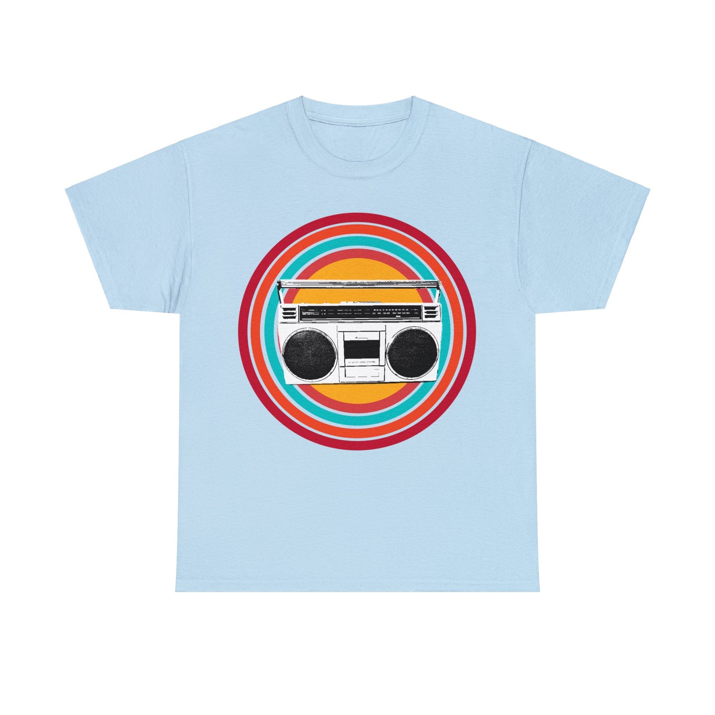 Jam Box, Ghetto Blaster, Boombox, Vintage Radio, Retro Cassette Player Heavy Cotton Tee