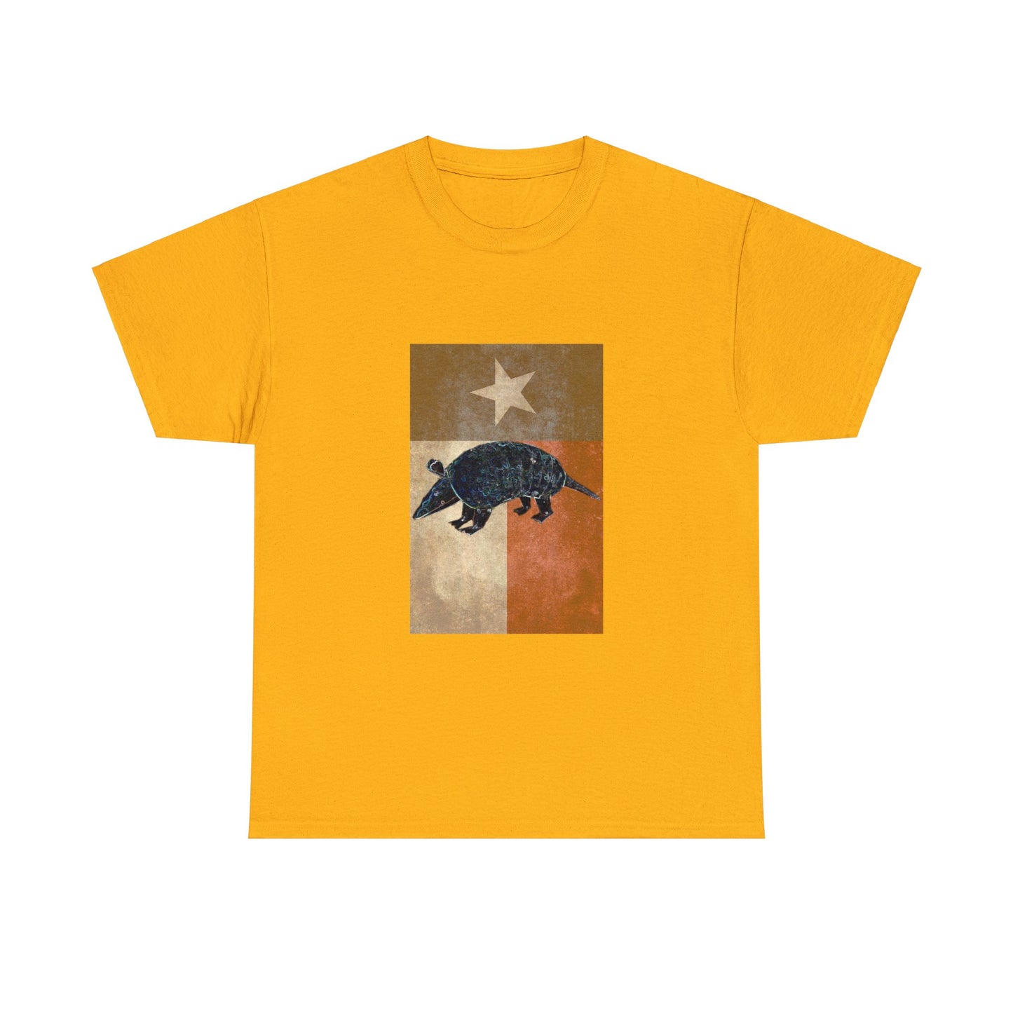 Vintage Texas Flag Armadillo Heavy Cotton Tee