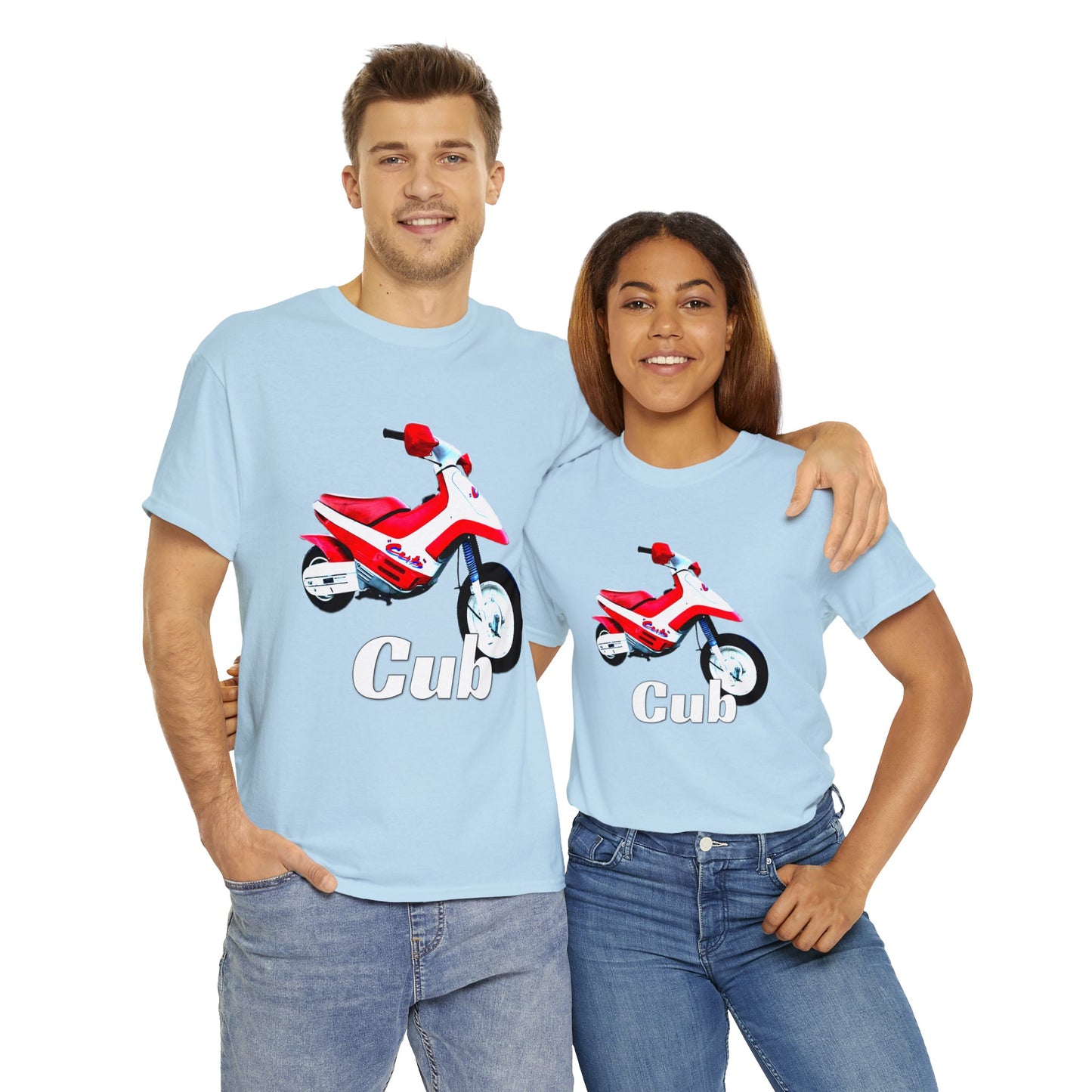 Vintage Cub Motorcycle, Cub Mini Bike, Retro Cub Motocross Bike Heavy Cotton Tee