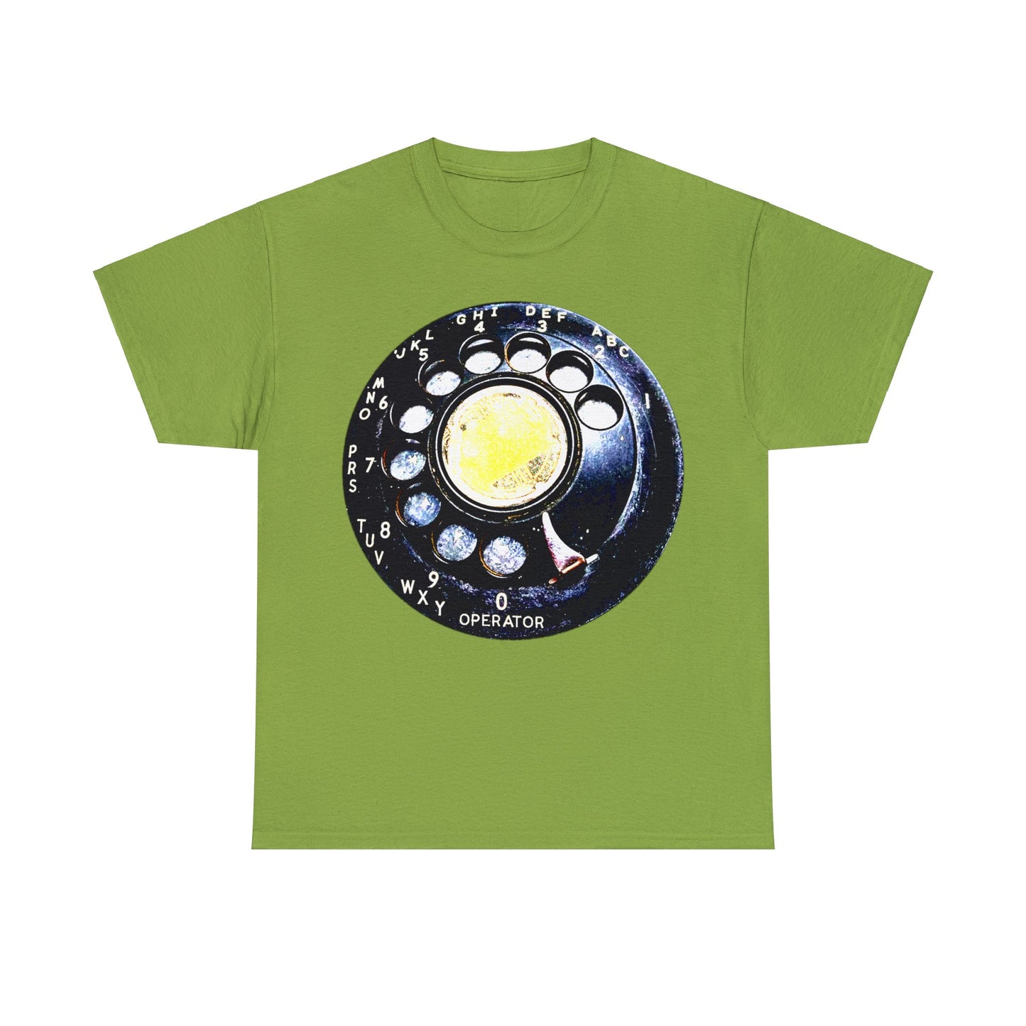 Vintage Retro Rotary Antique Telephone Phone Heavy Cotton Tee