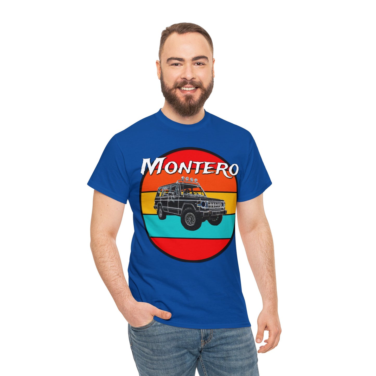 Montero 4x4 Off Road Truck, Vintage Retro Montero Heavy Cotton Tee