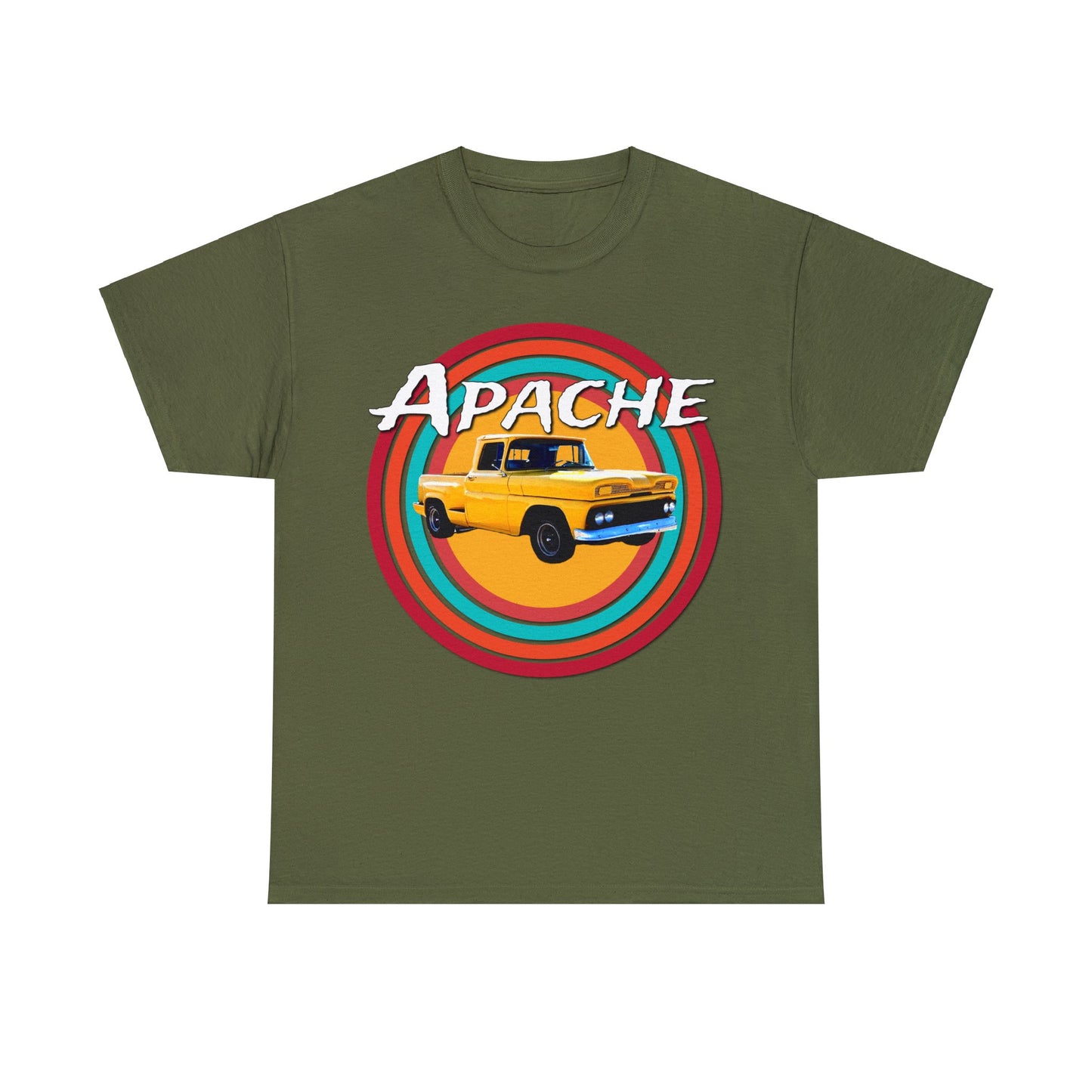 Apache C 10 Pickup Truck, 1960's Pickup Truck, Cool Vintage Pickup Truck Heavy Cotton Tee