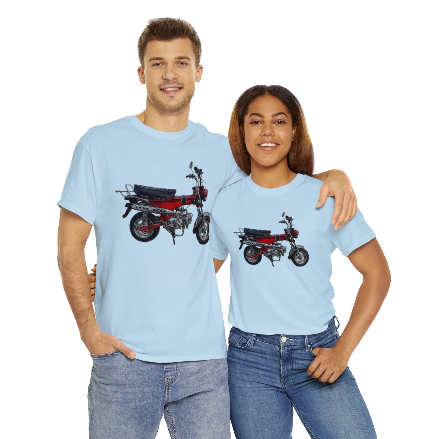 Trail 70 Mini BIke, Vintage Mini Bike, Retro Mini Bike Heavy Cotton Tee