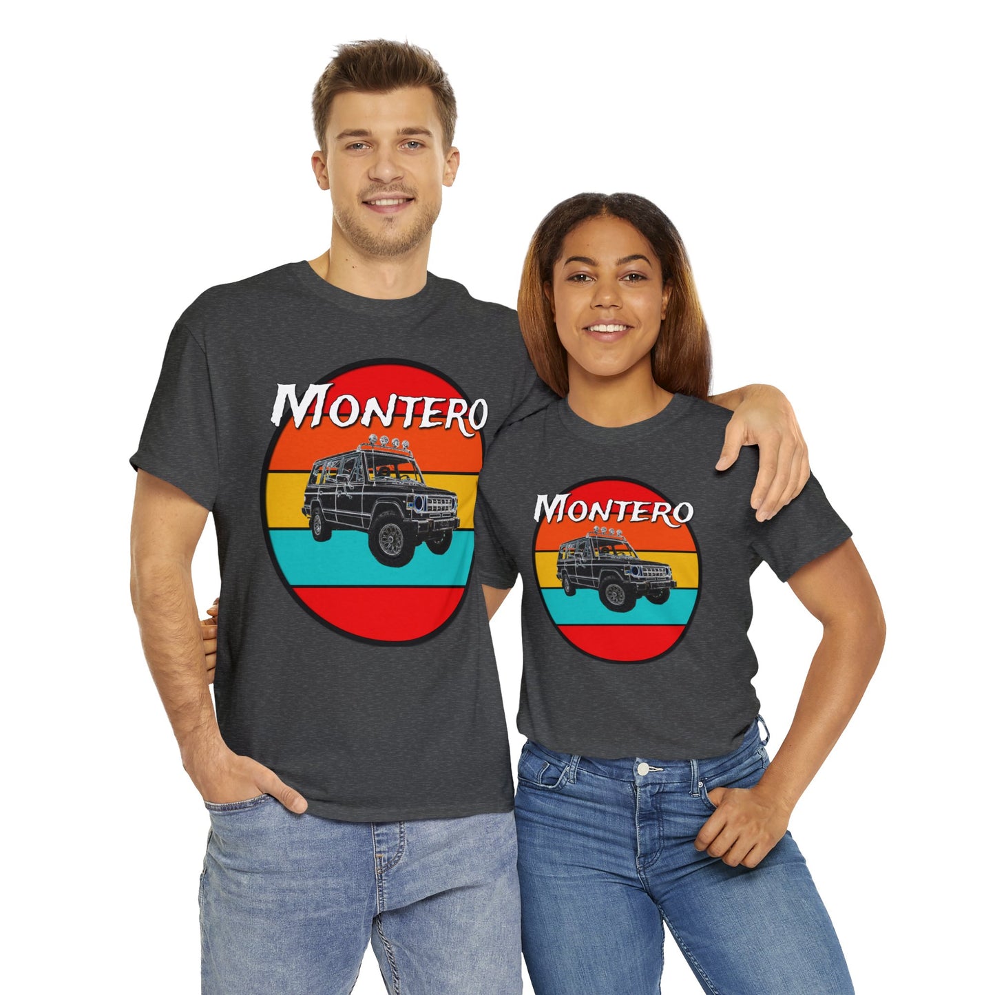 Montero 4x4 Off Road Truck, Vintage Retro Montero Heavy Cotton Tee