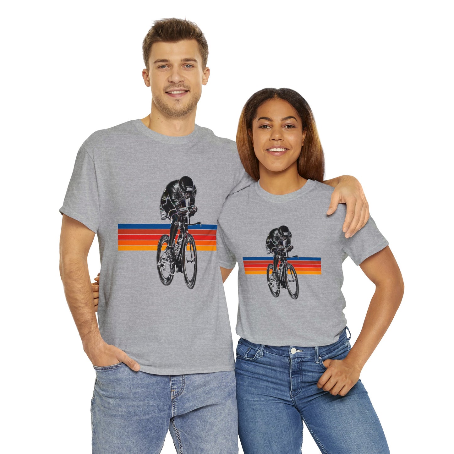 Triathlete, Bike, Road Bike, Racing Bike, Tri Bike Heavy Cotton Tee