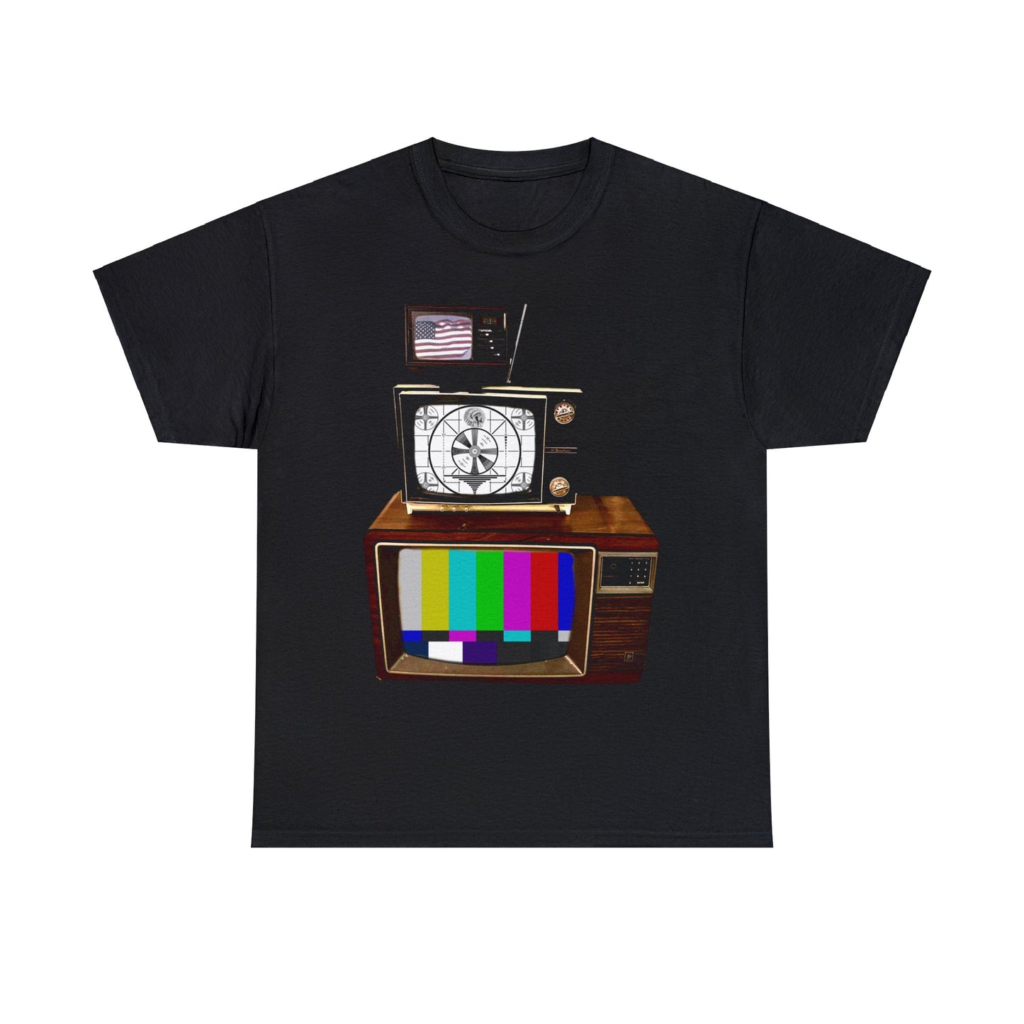 Vintage Televisions, Tube TV, Sign Off Screen, Old School, Vintage, Retro Heavy Cotton Tee