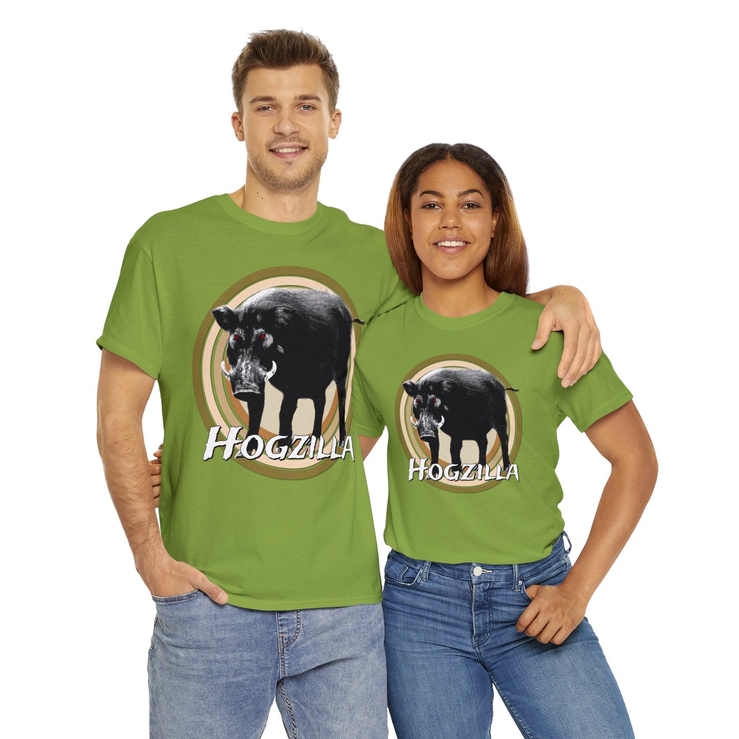 Wild Hog Hunting, Wild Hog, Hog Wild, Hog Boar Hunter, Hogzilla Heavy Cotton Tee