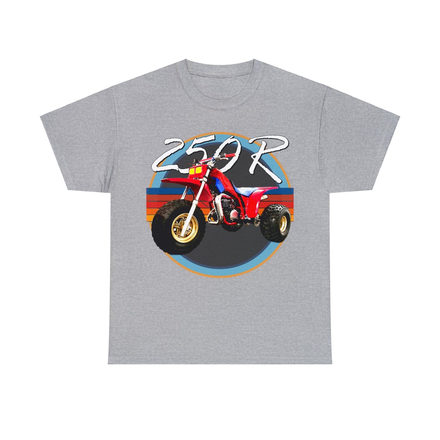 250R Three Wheeler, Retro Three Wheeler, 2 Stroke 3 Wheeler, ATV, ATC Heavy Cotton Tee