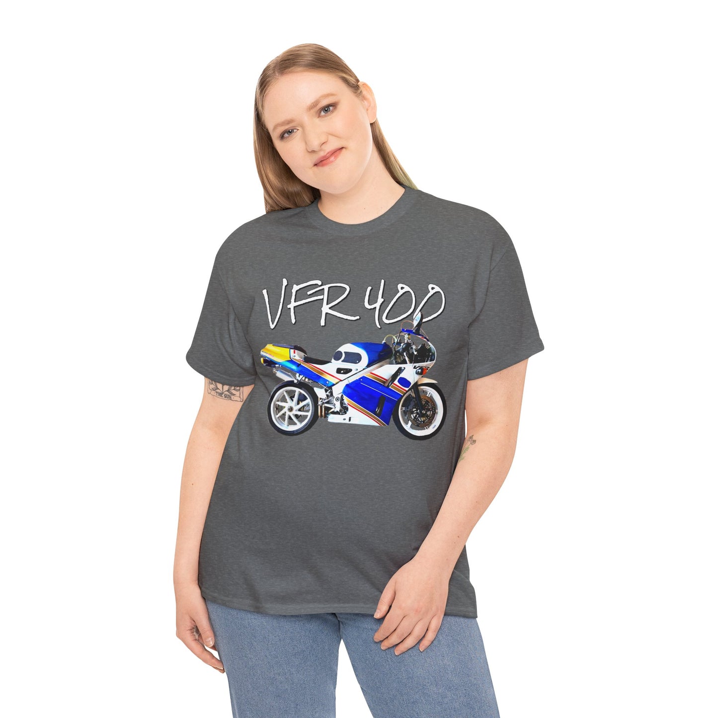 VFR 400 Motorcycle, Street Bike, Street Motorcycle, Sport Bike Heavy Cotton Tee