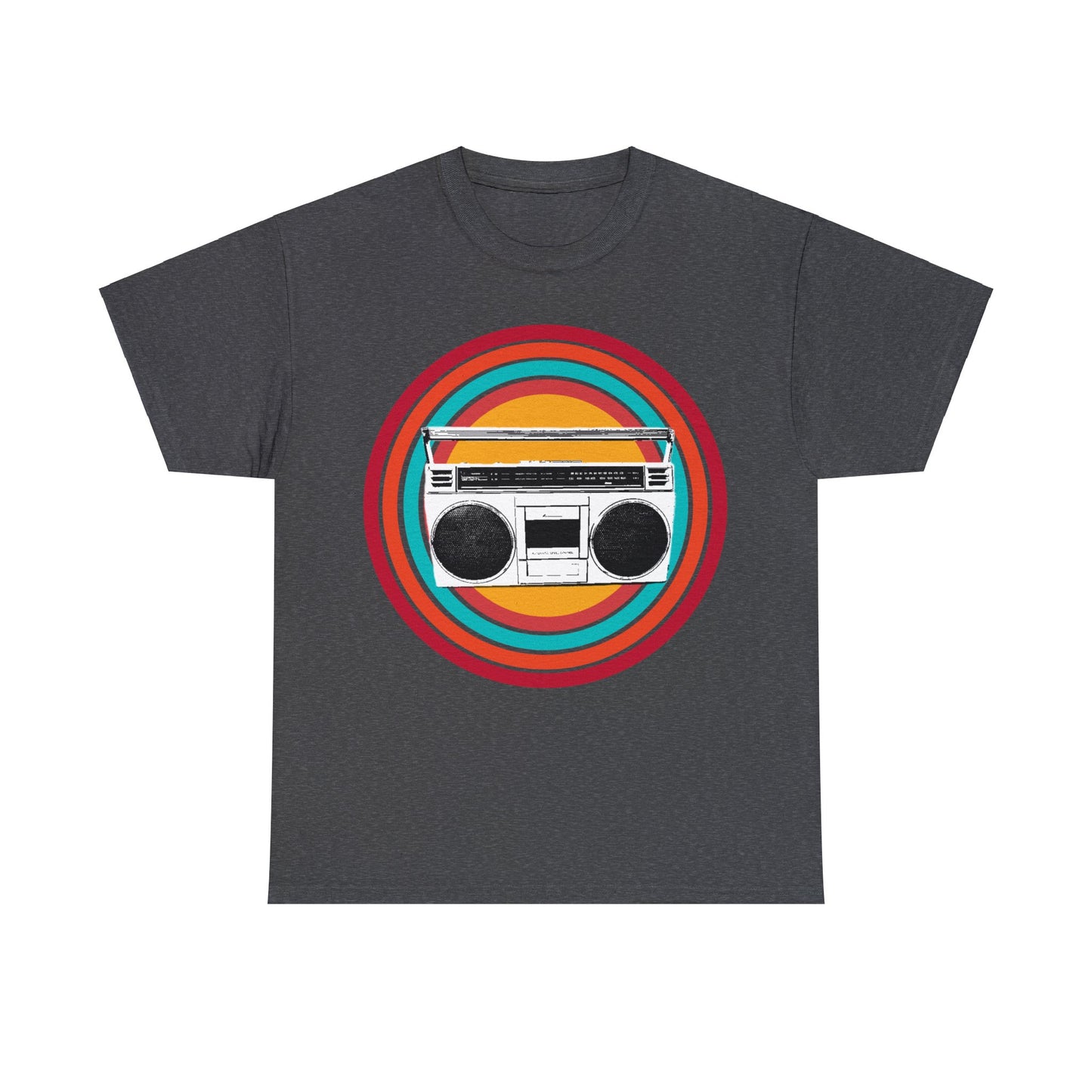 Jam Box, Ghetto Blaster, Boombox, Vintage Radio, Retro Cassette Player Heavy Cotton Tee