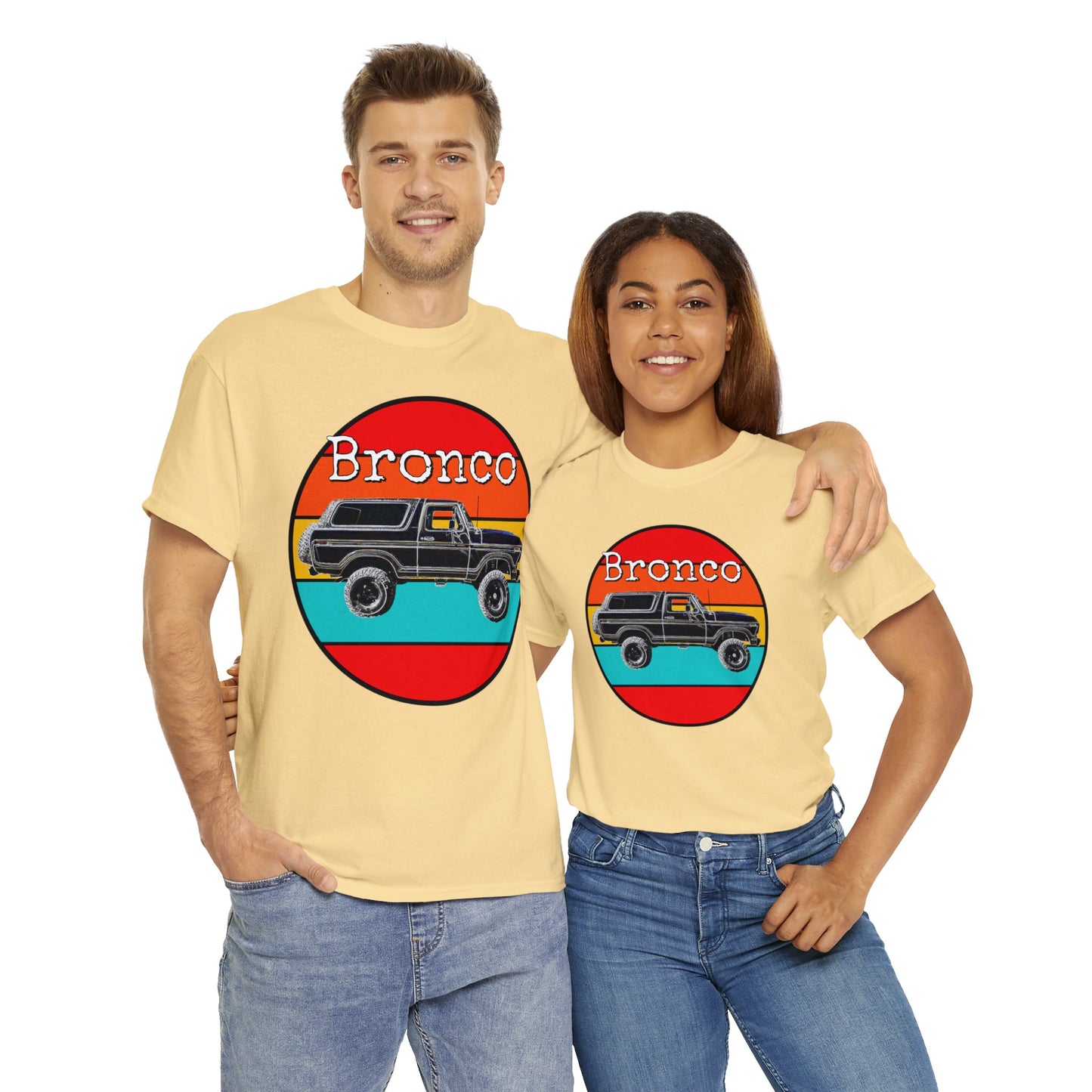 Vintage 4x4 Bronco Truck, Off Road 4 Wheel Drive Heavy Cotton Tee