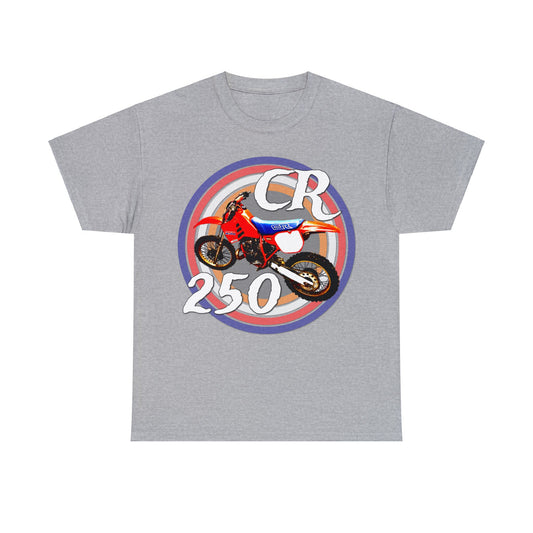 CR 250 R Vintage Retro Motorcross Motocross Motorcycle Dirt Bike Heavy Cotton Tee