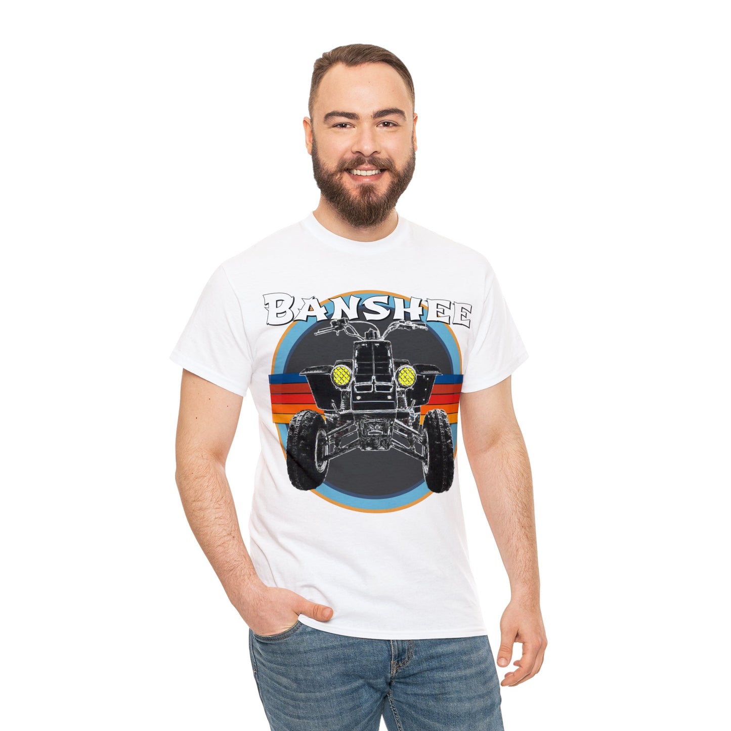 Banshee Quad ATV, Banshee Four Wheeler, Quad Bike Heavy Cotton Tee