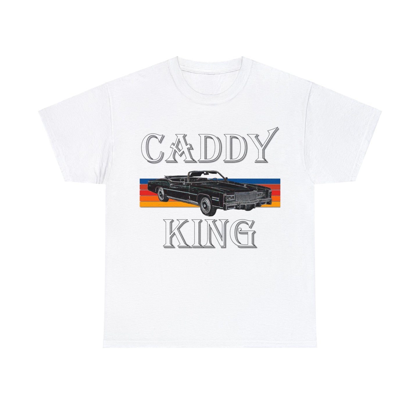 Caddy King, Vintage Cadillac Car, Convertible Caddy Heavy Cotton Tee