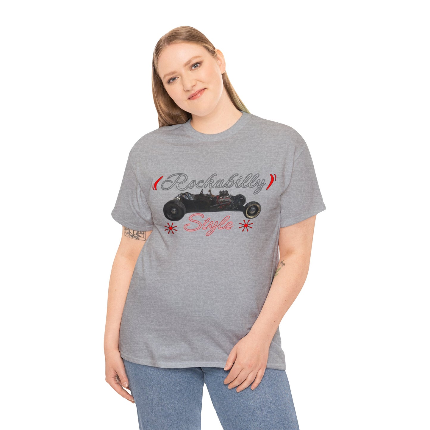 Rockabilly Style Model A Rat Rod Speed Shop 1957 Heavy Cotton Tee