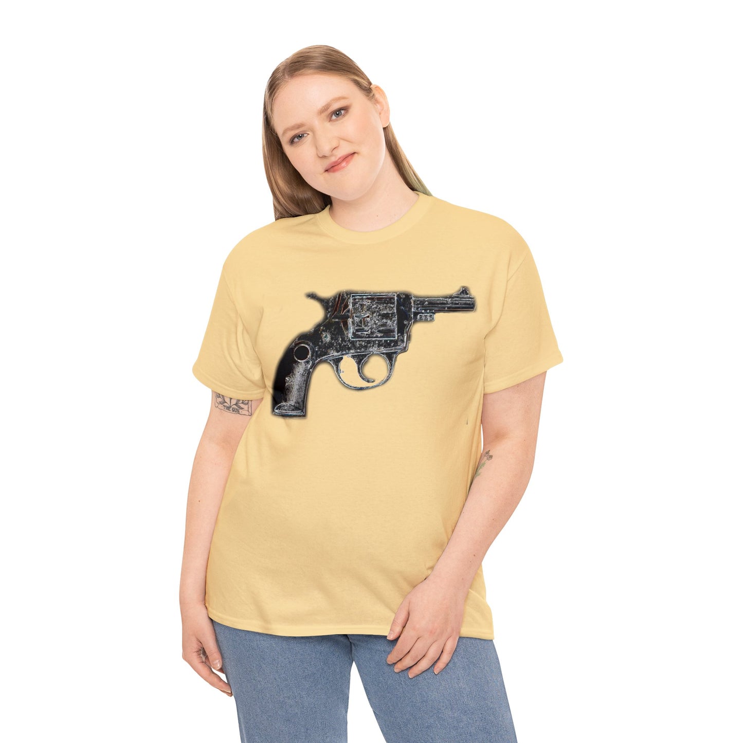 Vintage Pistol Revolver 22 Caliber Heavy Cotton Tee