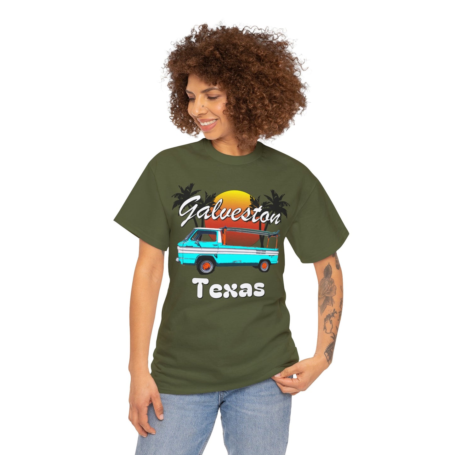 Galveston Island Texas, Galveston Beach, Vintage Galveston Island Heavy Cotton Tee