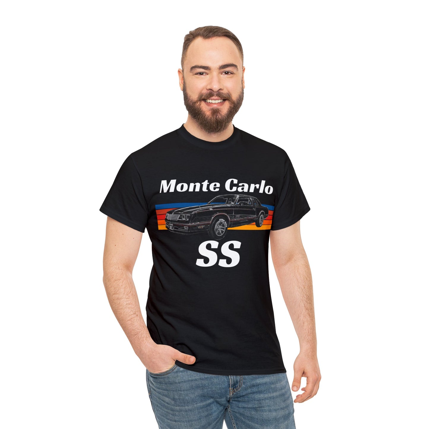 Monte Carlo SS Muscle Car, Vintage American Muscle Car Heavy Cotton Tee