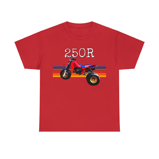 250R Three Wheeler, Retro Three Wheeler, 2 Stroke 3 Wheeler, ATV, ATC Heavy Cotton Tee