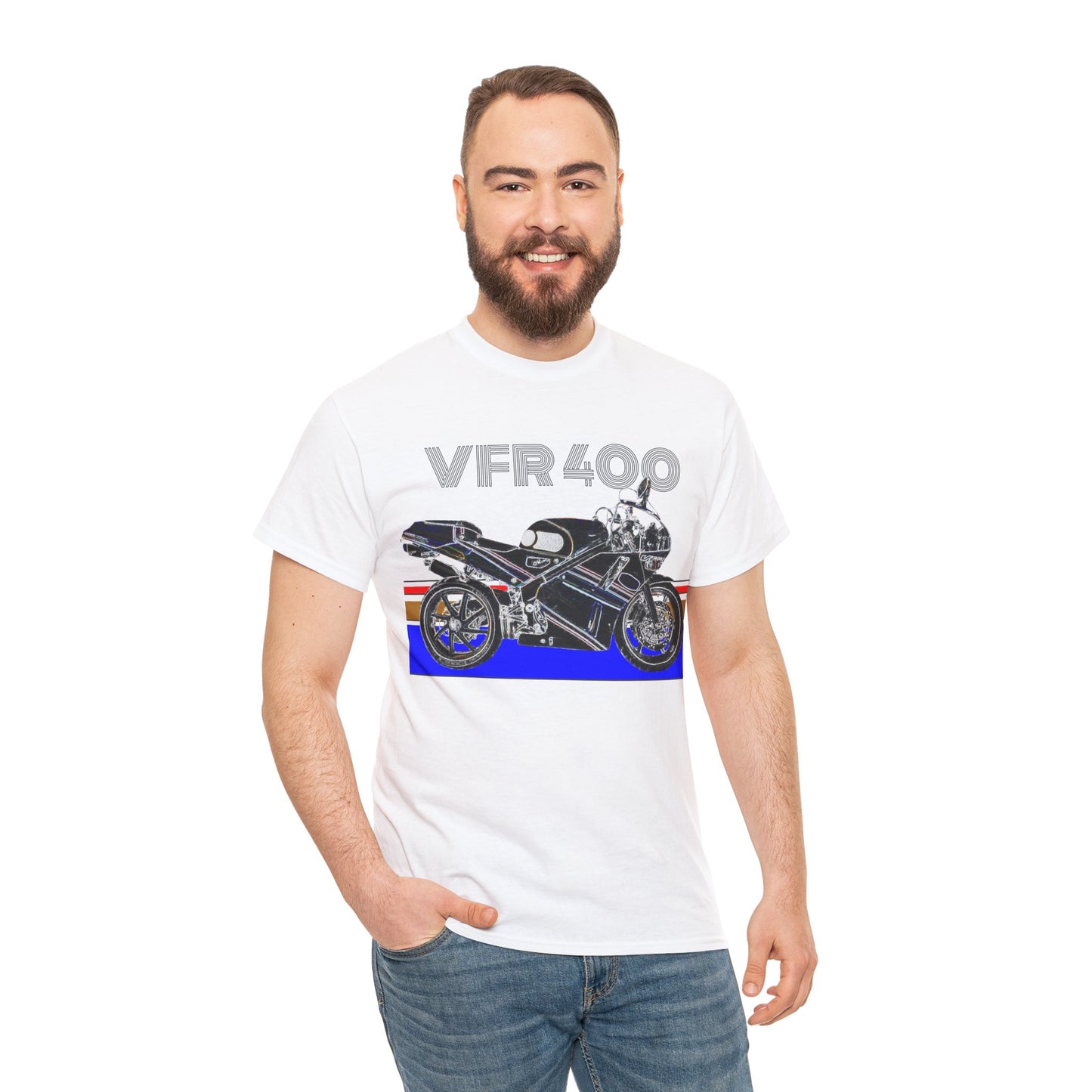 VFR 400 Motorcycle, Street Bike, Street Motorcycle, Sport Bike Heavy Cotton Tee