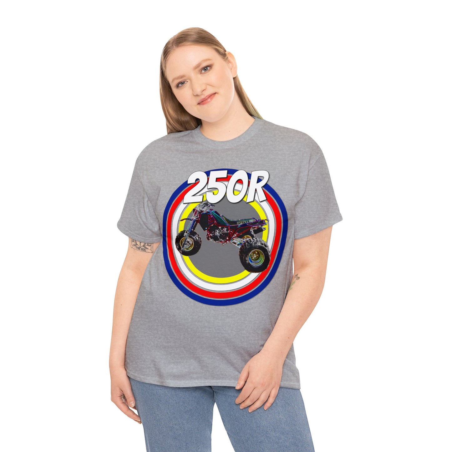 250R Three Wheeler, Retro Three Wheeler, 2 Stroke 3 Wheeler, ATV, ATC Heavy Cotton Tee