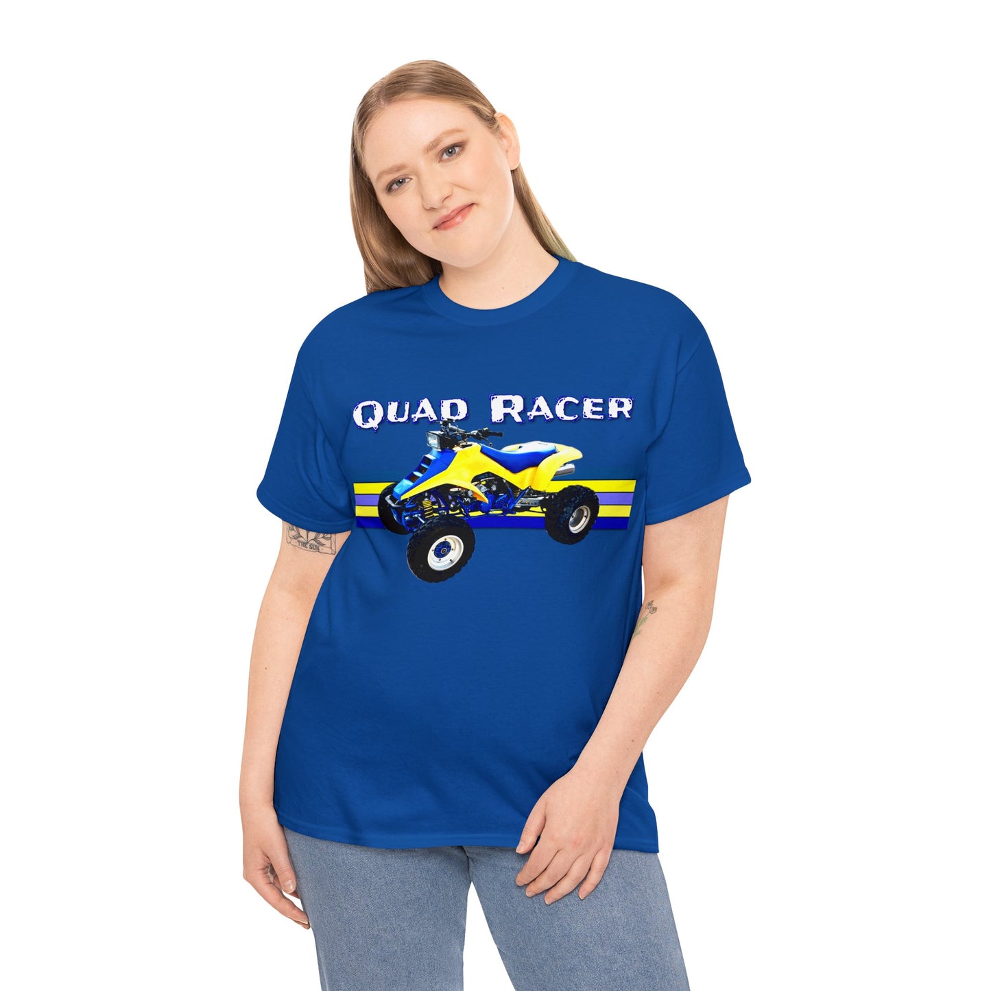 Quad Racer Quad ATV, Banshee Four Wheeler, Quad Bike Heavy Cotton Tee