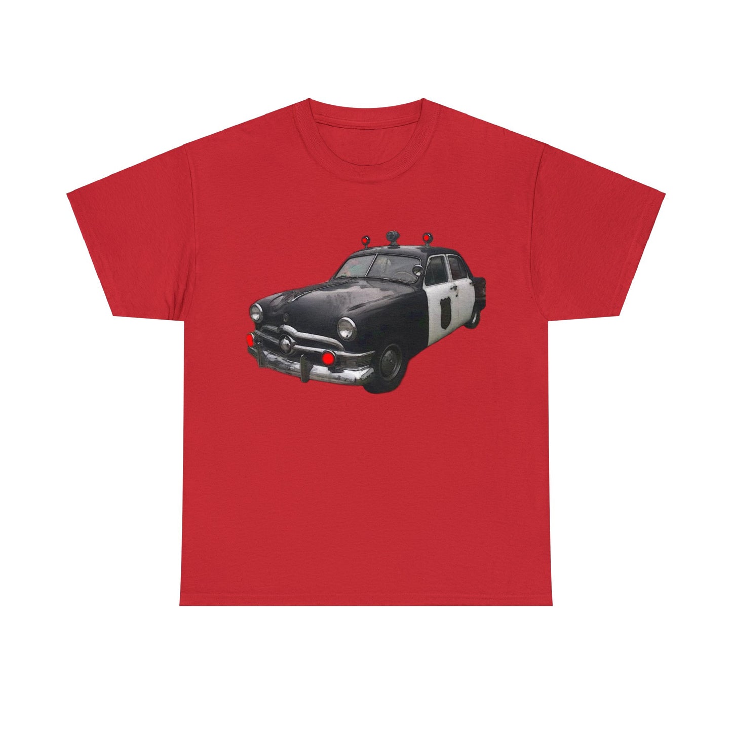 Vintage 1950s Police Car, Squad Car, Vintage Policeman Heavy Cotton Tee