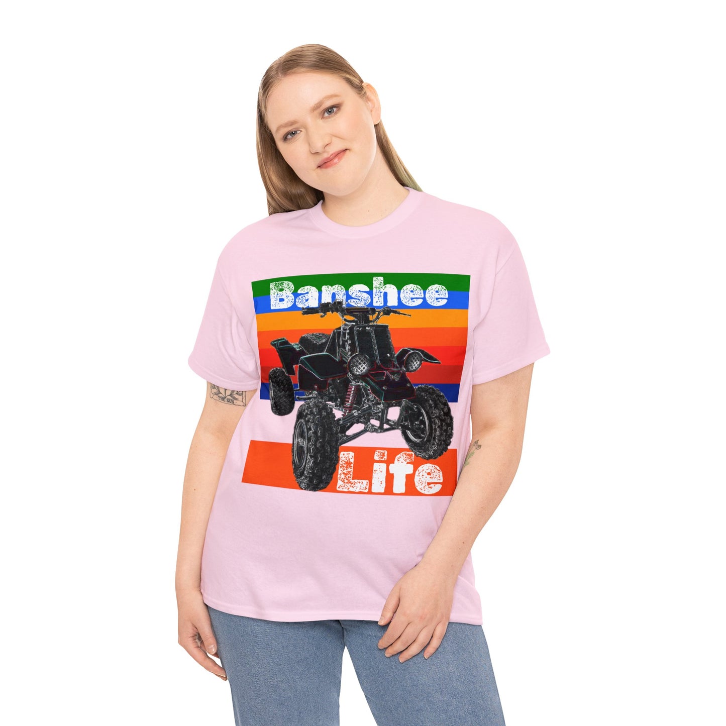 Banshee Quad ATV, Banshee Four Wheeler, Quad Bike Heavy Cotton Tee