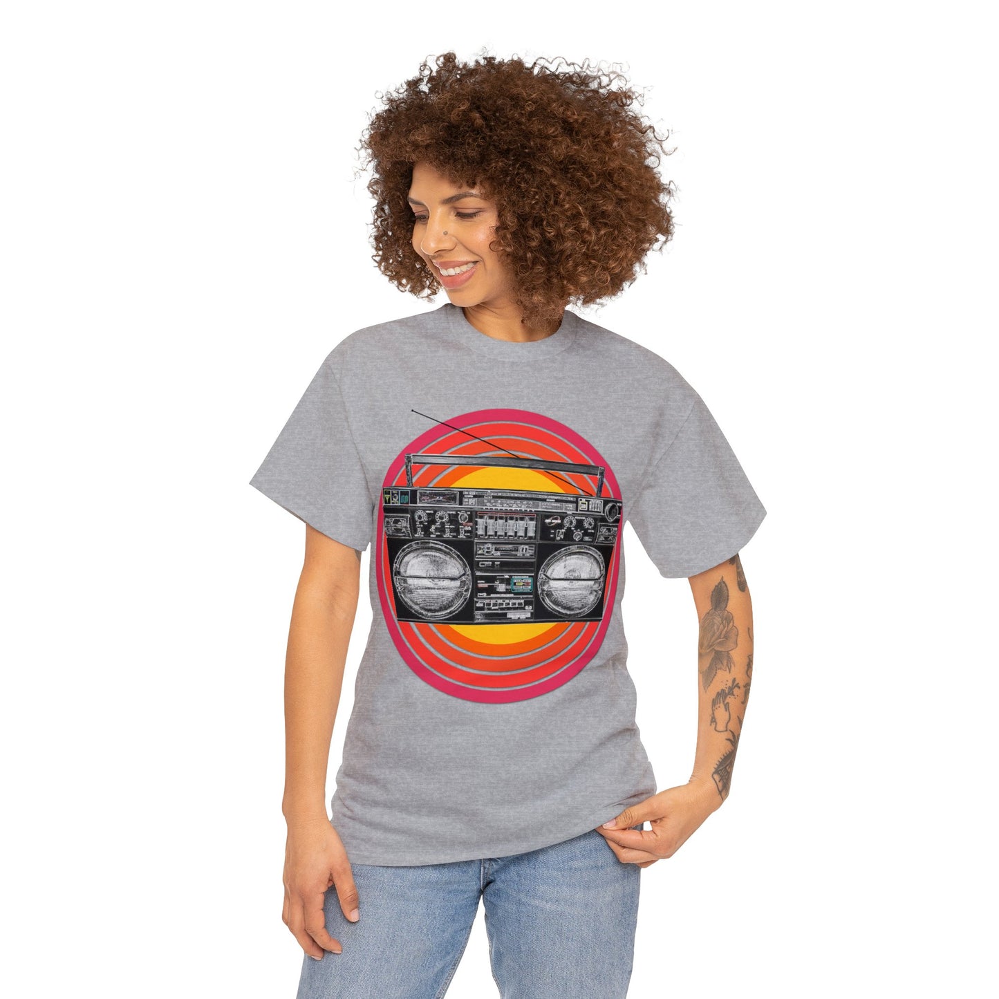 Jambox, Boom Box, Ghetto Blaster, Radio, Tape Player Heavy Cotton Tee