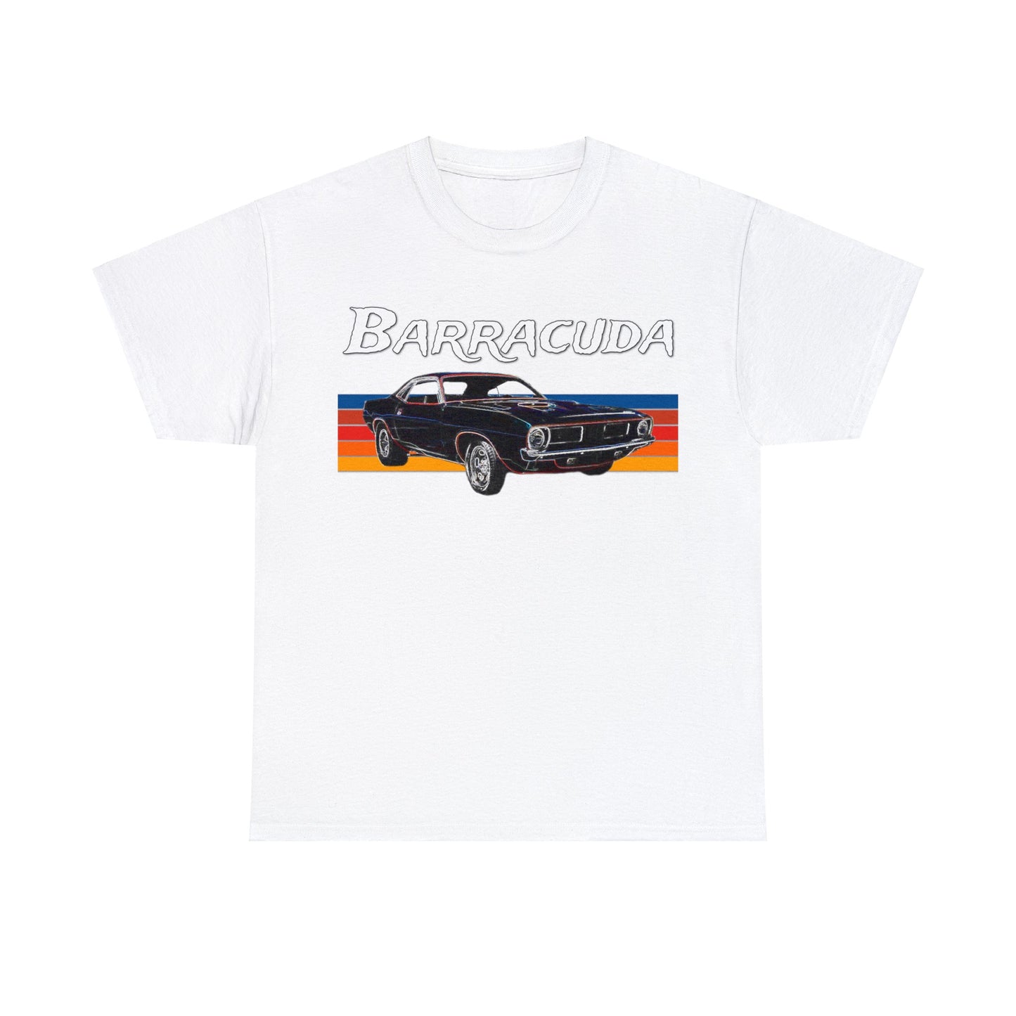 Barracuda Muscle Car, Cuda American Muscle Car, 1970s Car Heavy Cotton Tee