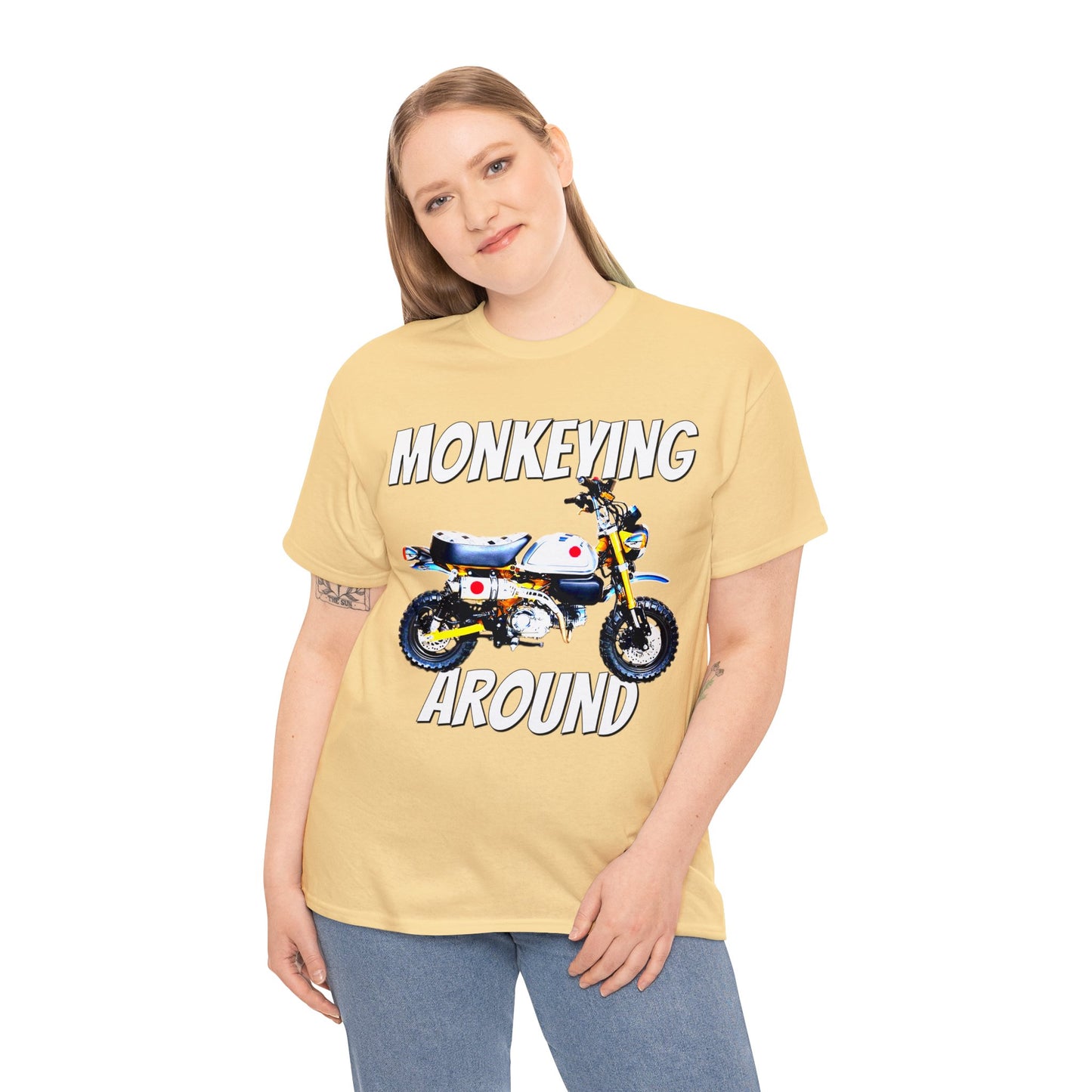 125Z Monkey Motorcycle, Mini Bike, Motocross, Off Road Heavy Cotton Tee