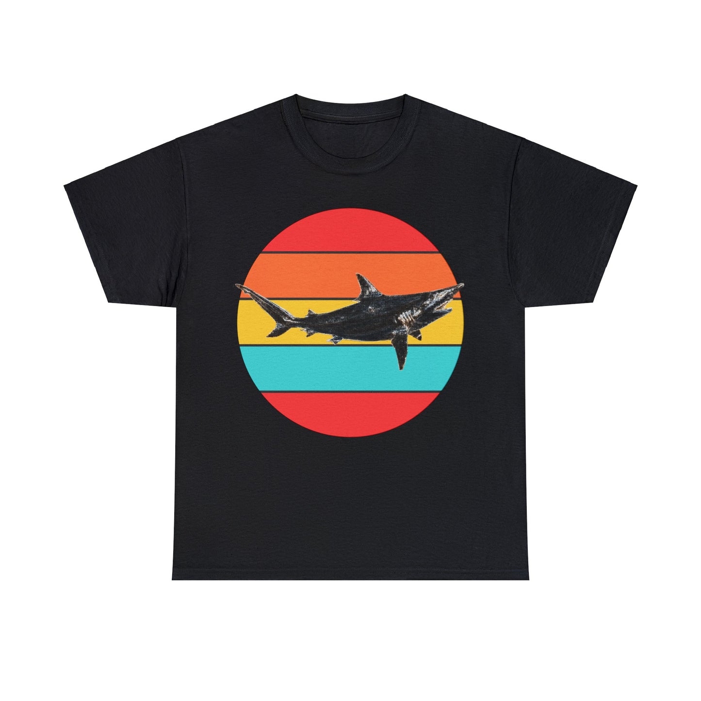 Black Tip Shark, Cool Shark, Aggressive Shark, Shark Bite Heavy Cotton Tee