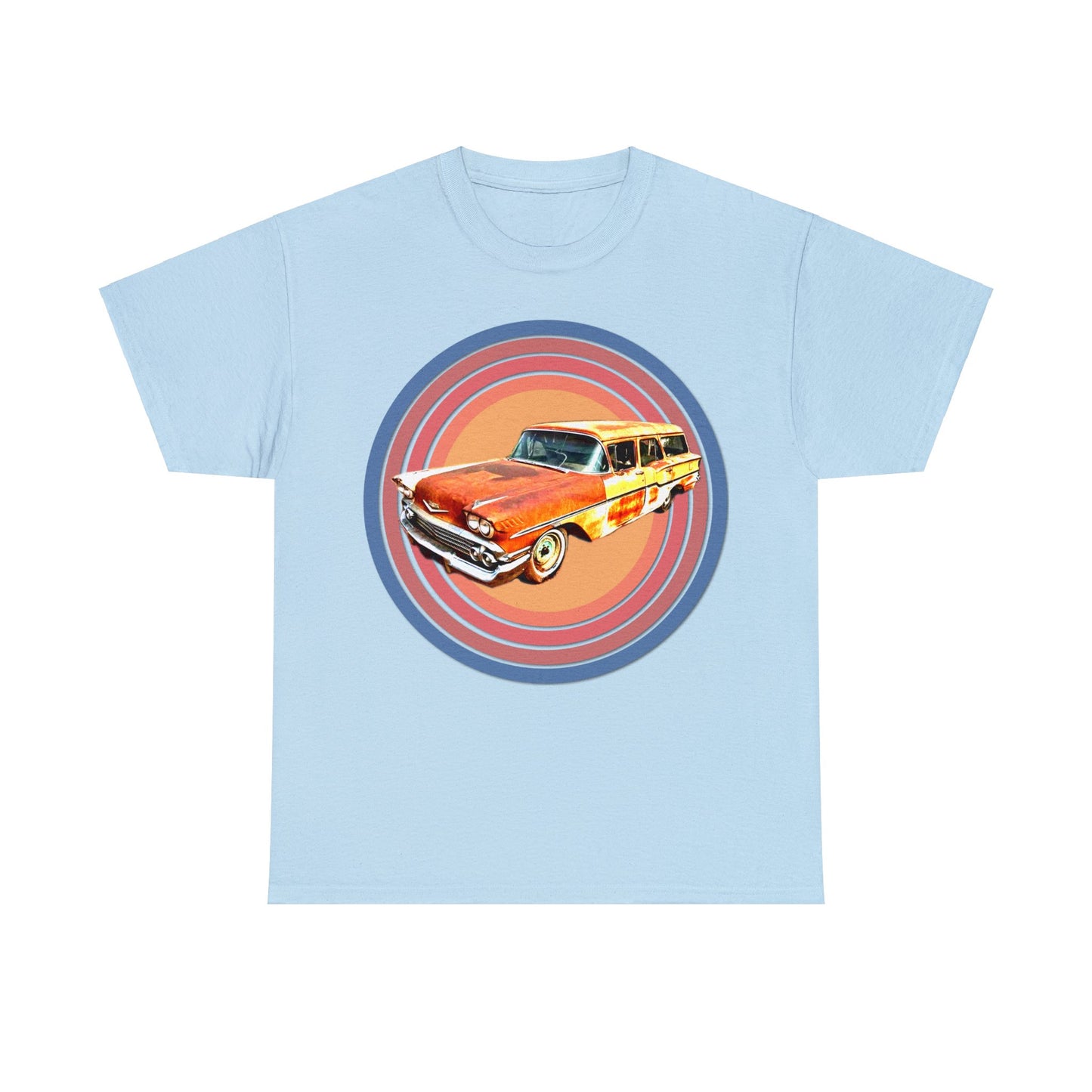 Vintage 1950's Station Wagon Car, Rusty Old Station Wagon, Vintage Station Wagon Heavy Cotton Tee