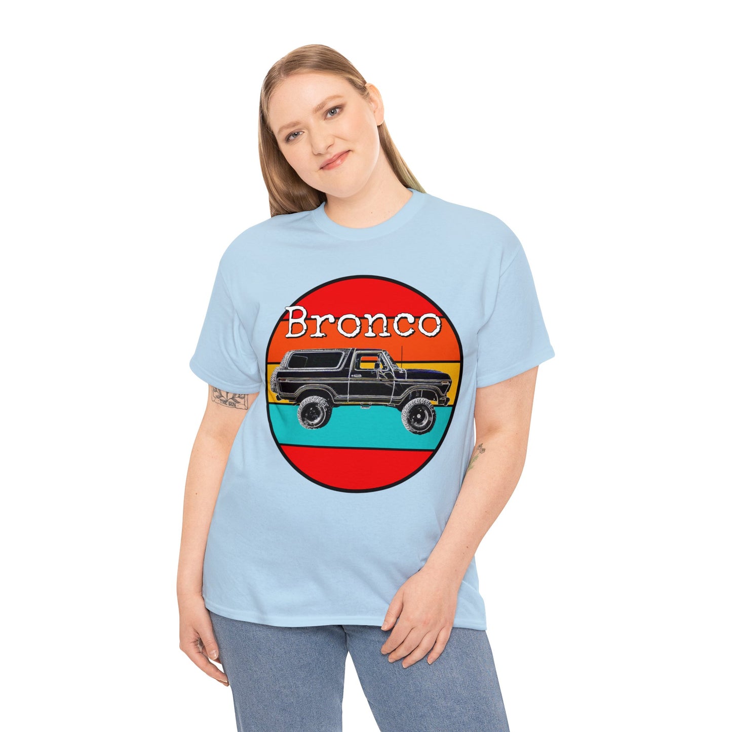 Vintage 4x4 Bronco Truck, Off Road 4 Wheel Drive Heavy Cotton Tee