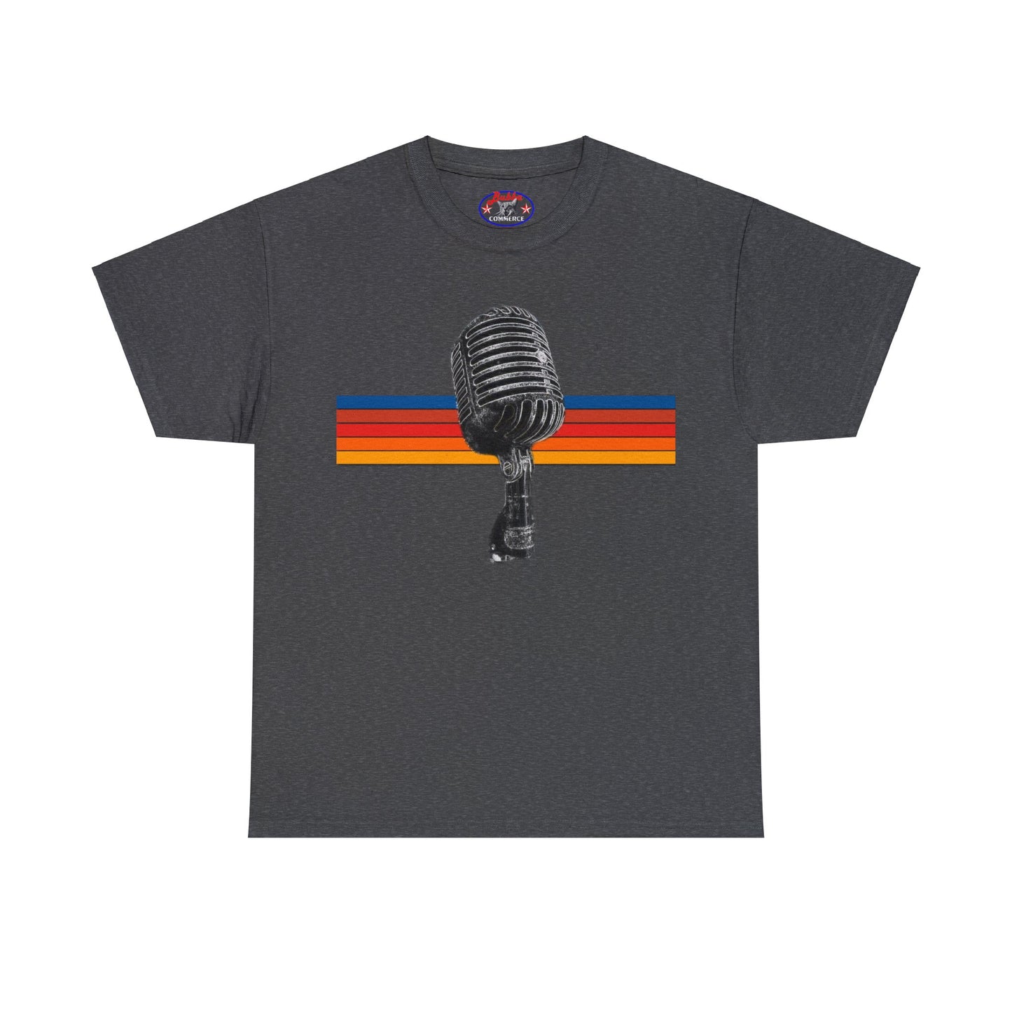 Vintage Retro Microphone, Shure 55s, Rock and Roll Microphone, Live Streamer Heavy Cotton Tee