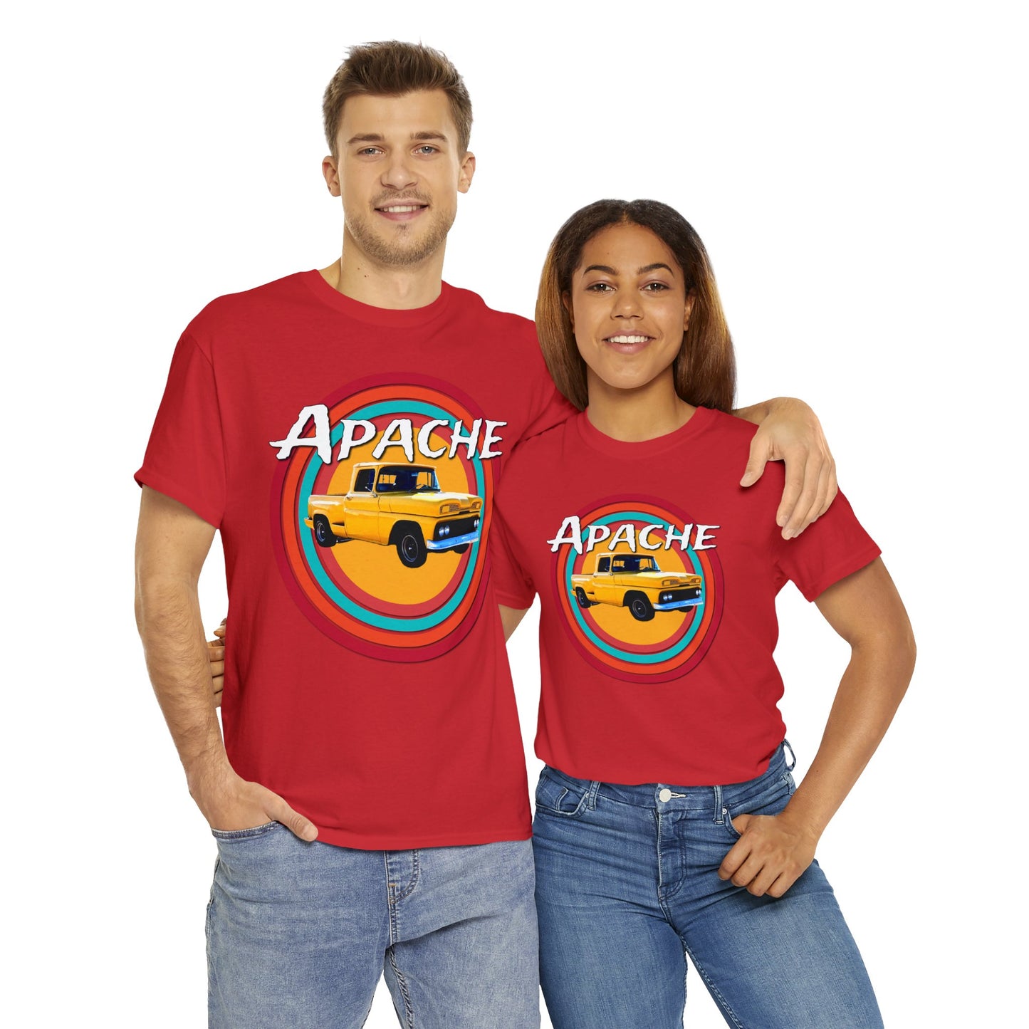 Apache C 10 Pickup Truck, 1960's Pickup Truck, Cool Vintage Pickup Truck Heavy Cotton Tee