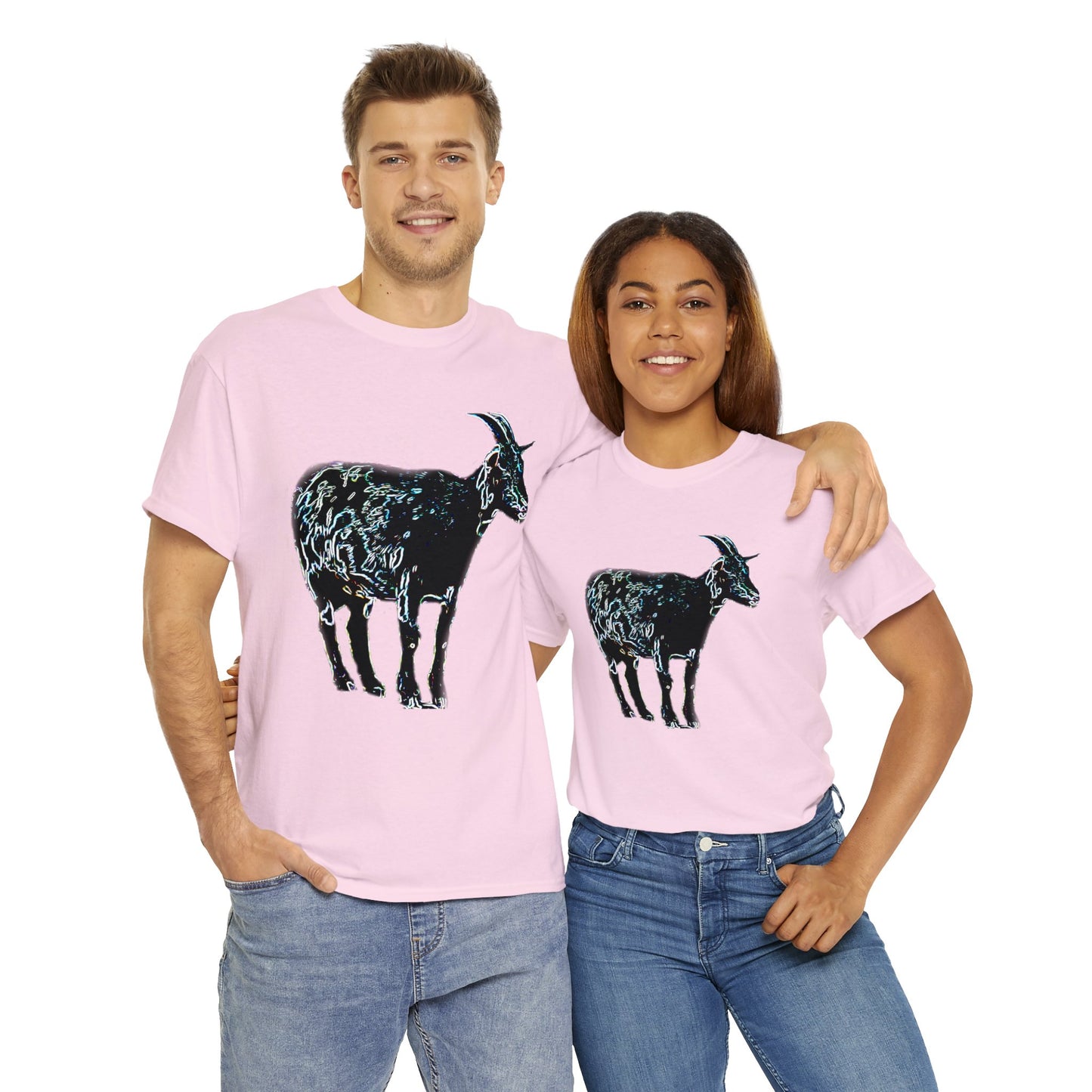 Vintage Retro Farm Goat, Billy Goat Heavy Cotton Tee